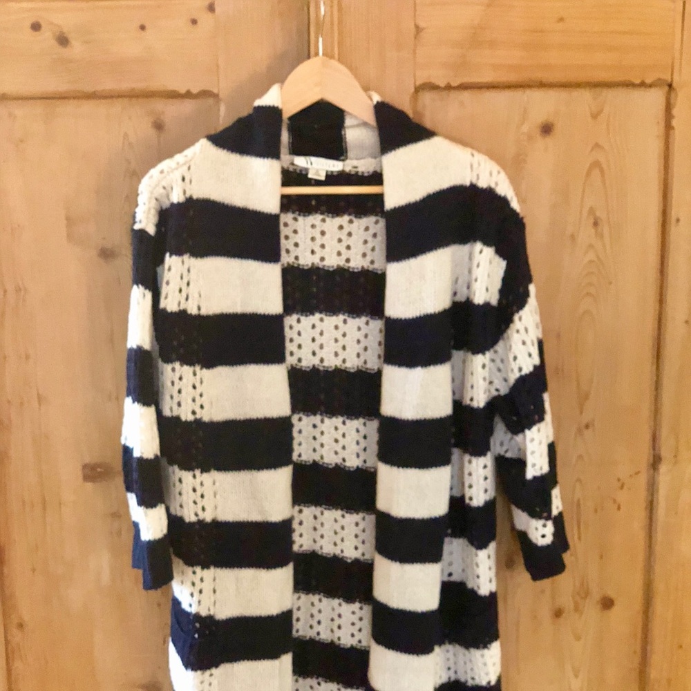 3/4 sleeve “nautical” inspired cardigan